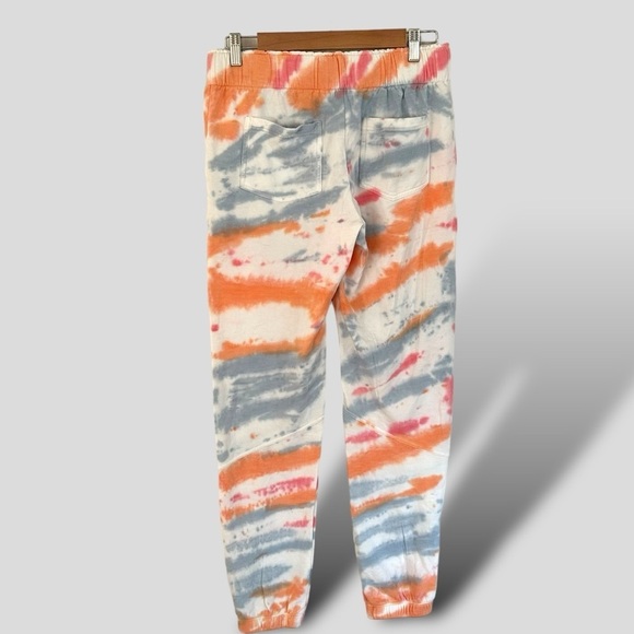 Young Fabulous & Broke Tie Dye Joggers Athleisure Boho Hippie Pink Blue Size Med - Picture 2 of 15